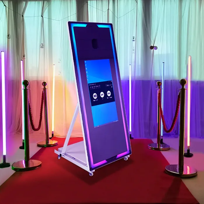 The Magic Mirror with red carpet and rope barriers